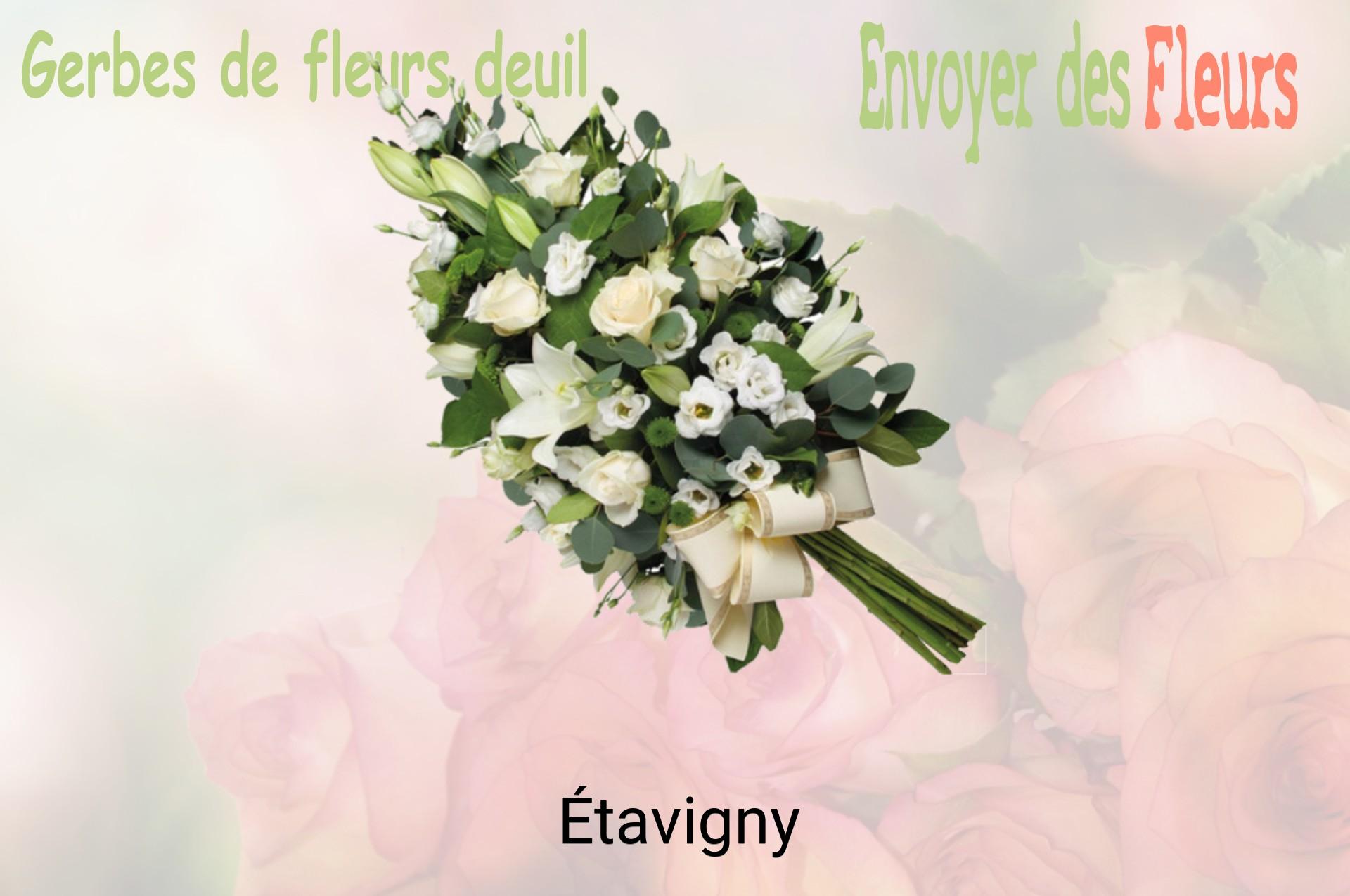Gerbe de fleurs de deuil livrée à Étavigny